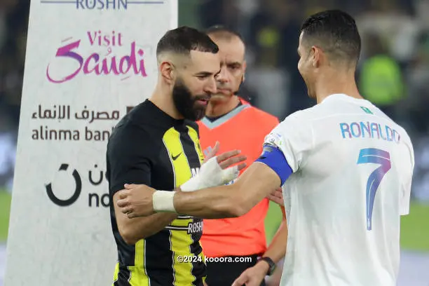 بنزيما يتحدى رونالدو في موقعة الاتحاد والنصر