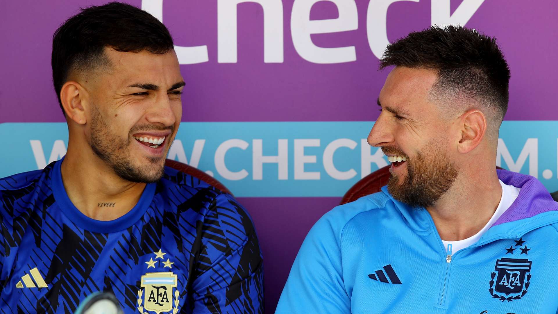 Lionel Messi Argentina Bolivia bench