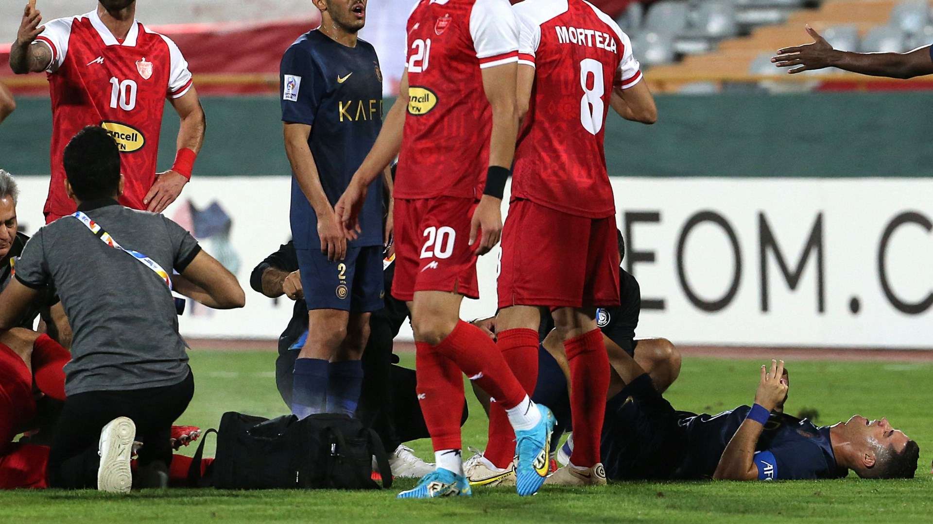 Persepolis - Al Nassr Cristiano Ronaldo injured