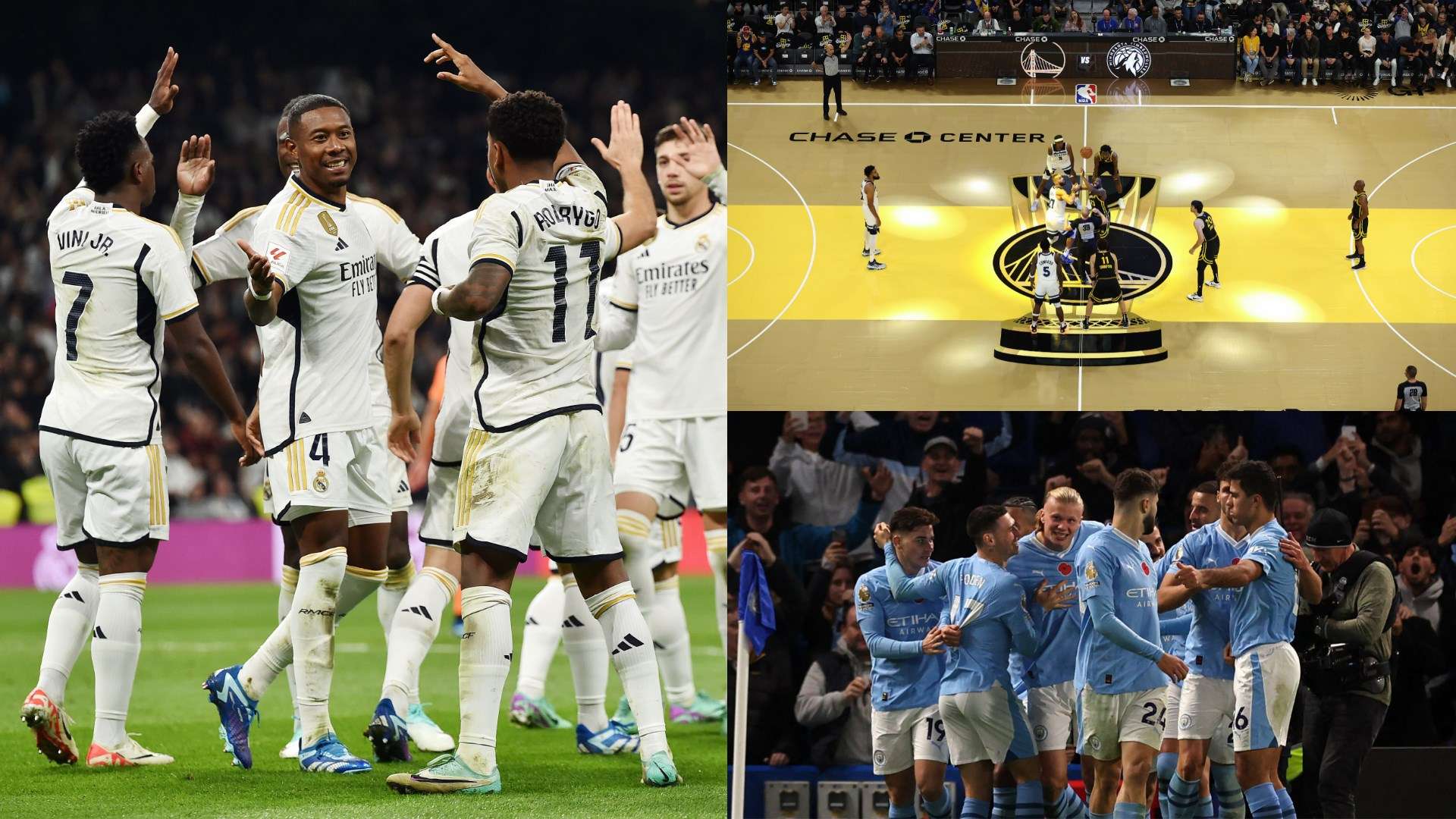 Real Madrid, Golden State Warriors, Manchester City GFX