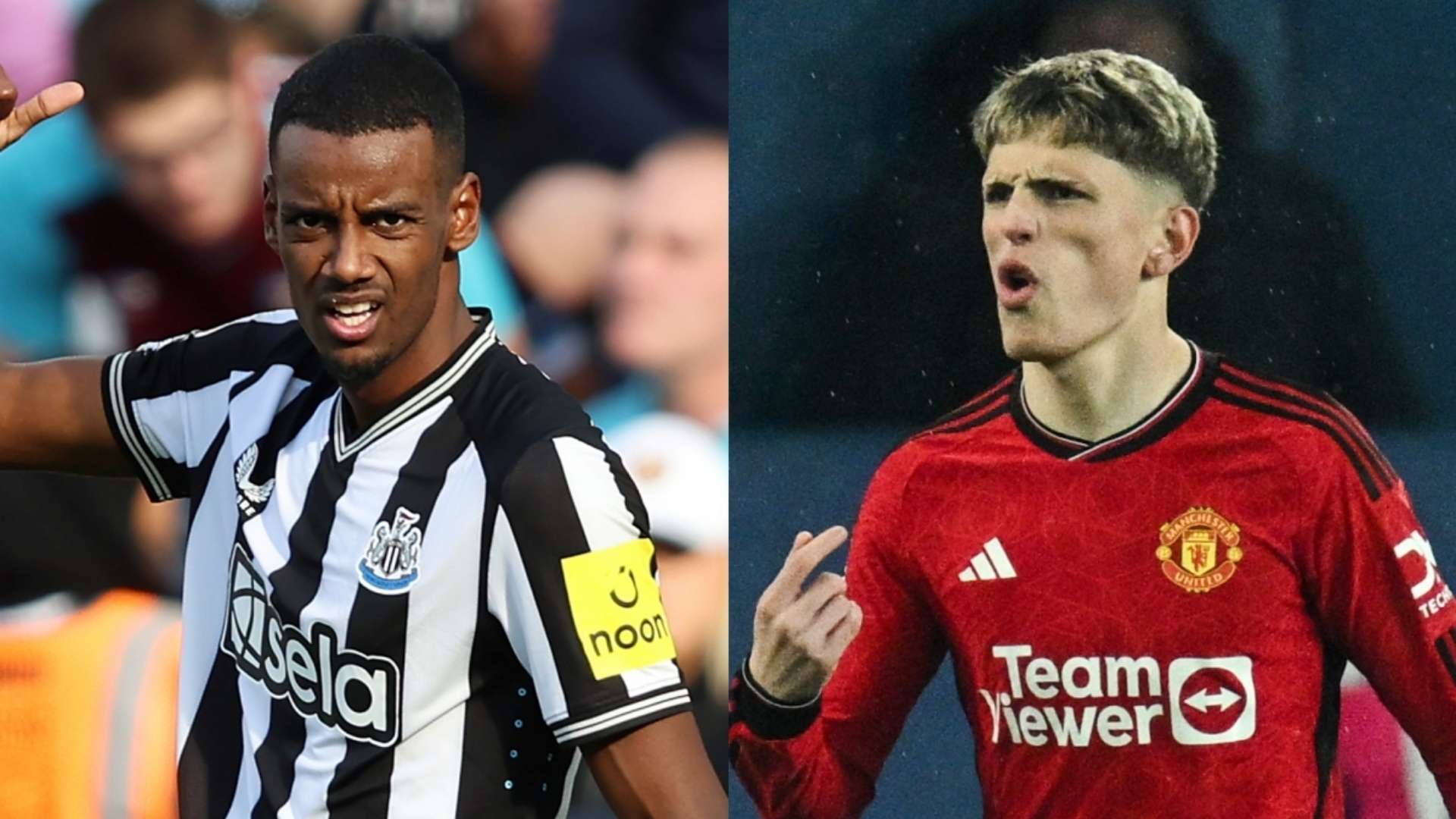 Alexander Isak Newcastle Alejandro Garnacho Man United