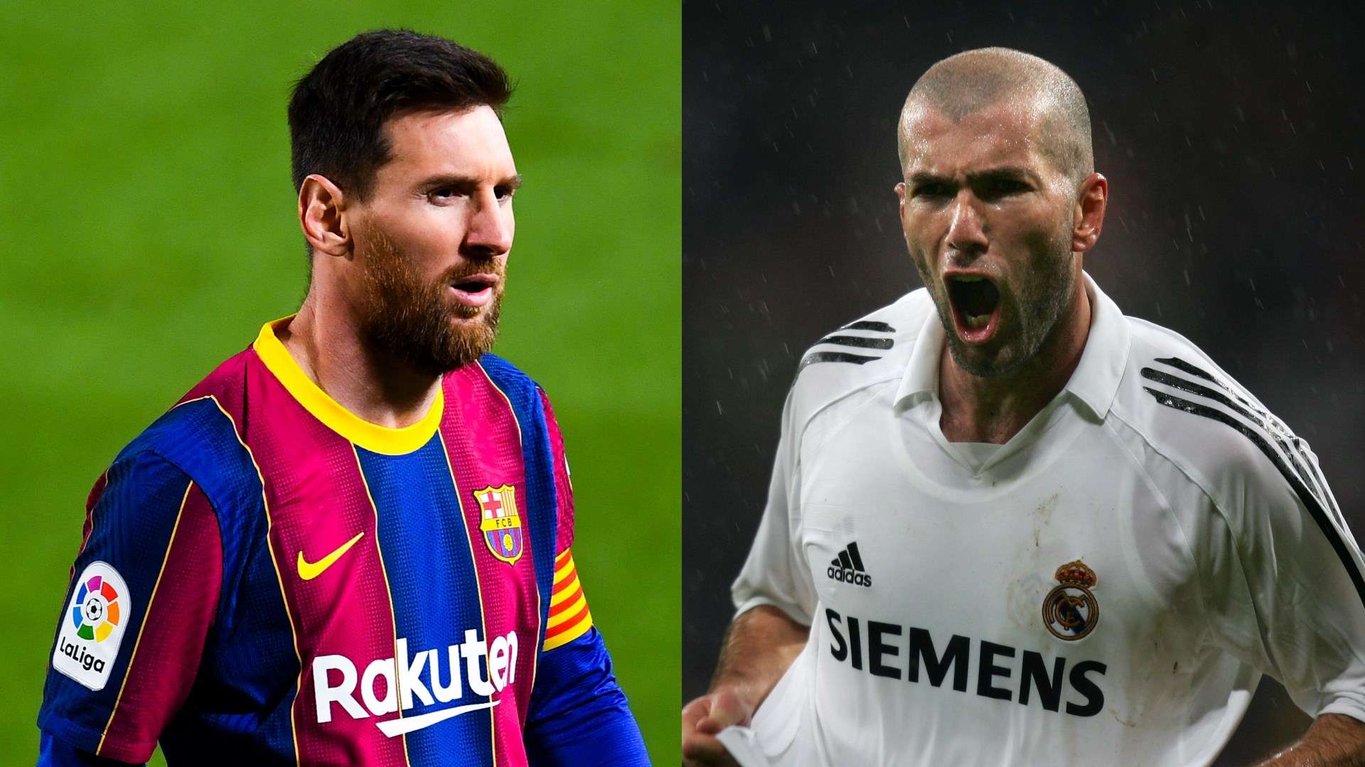 Lionel Messi Zinedine Zidane split