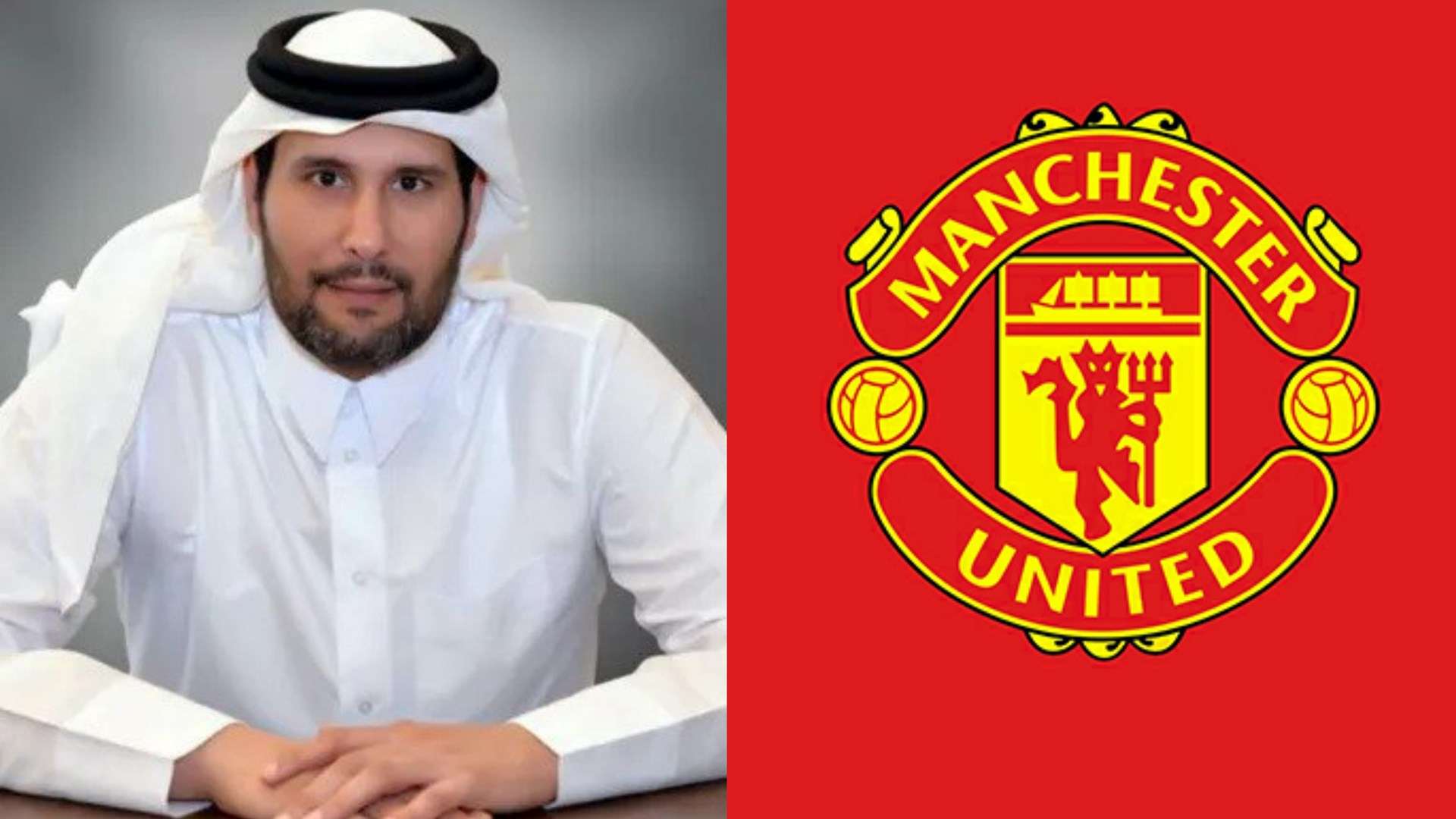 Sheikh Jassim bin Hamad Al Thani Man Utd badge