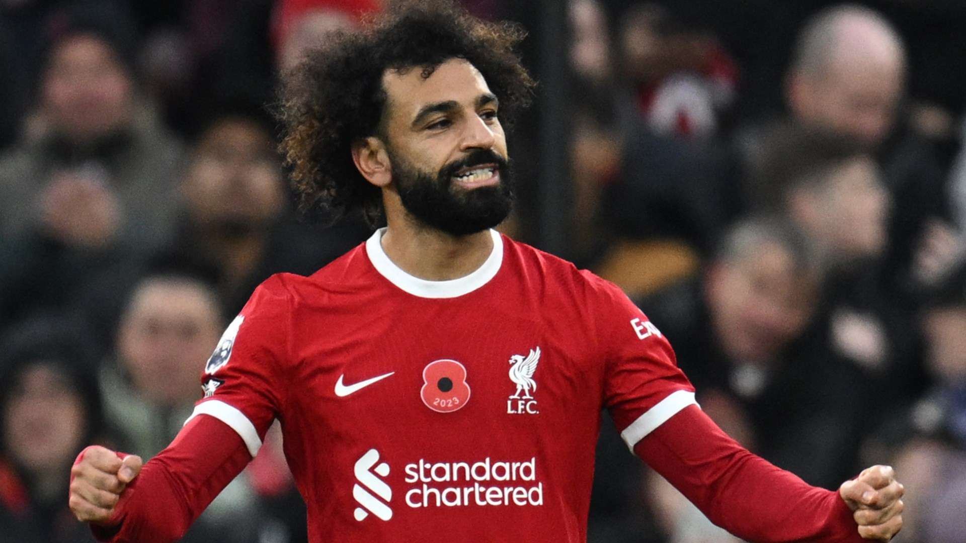 Mohamed Salah close Liverpool Brentford Premier League 2023-24