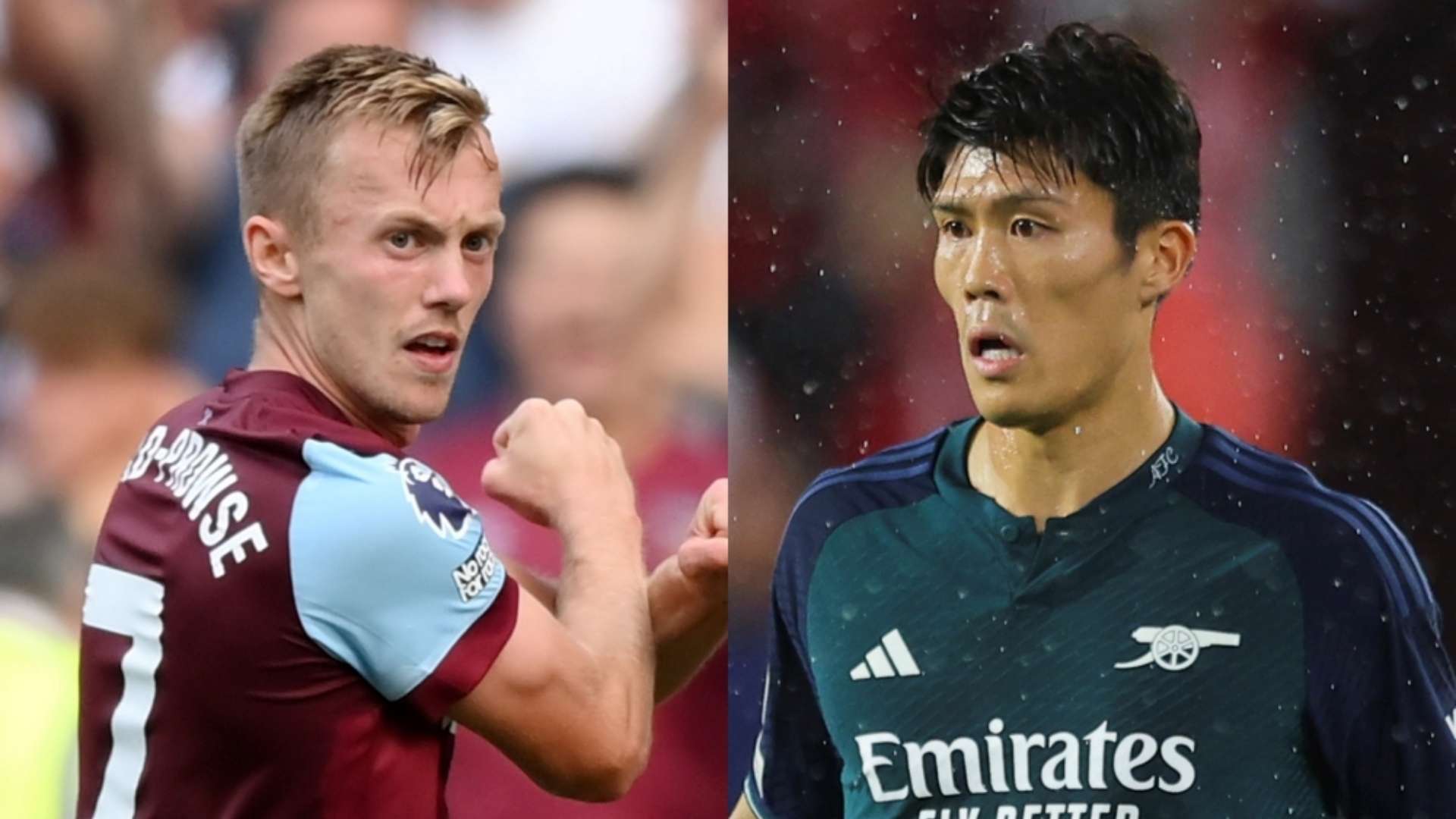 James Ward-Prowse West Ham Takehiro Tomiyasu Arsenal