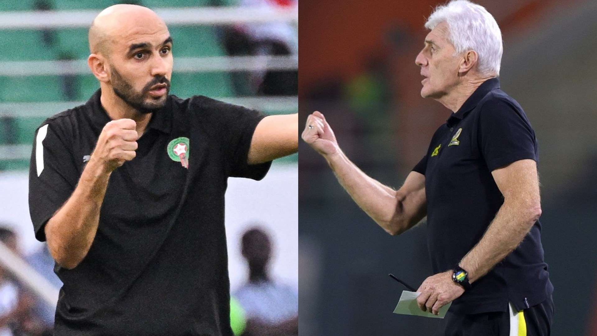 Walid Regragui & Hugo Broos, Morocco vs Bafana Bafana GFX