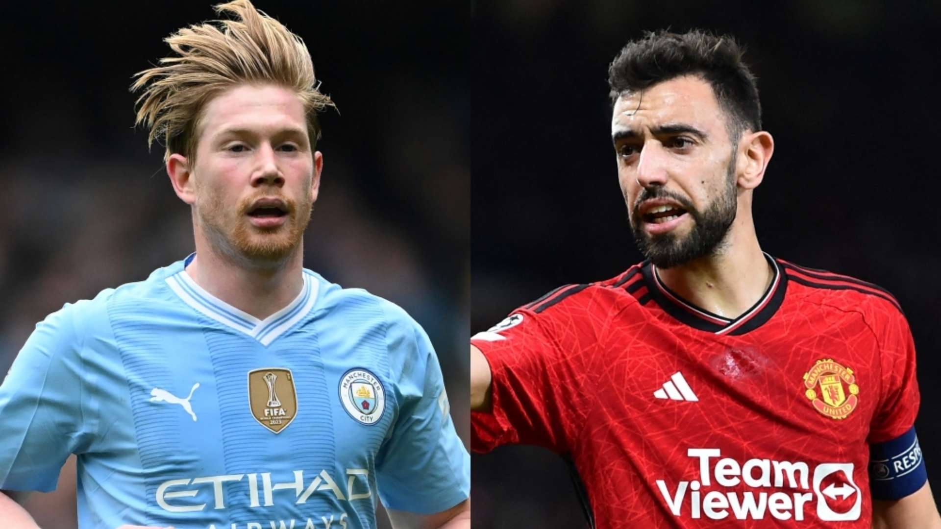 Kevin De Bruyne Man City Bruno Fernandes Man United