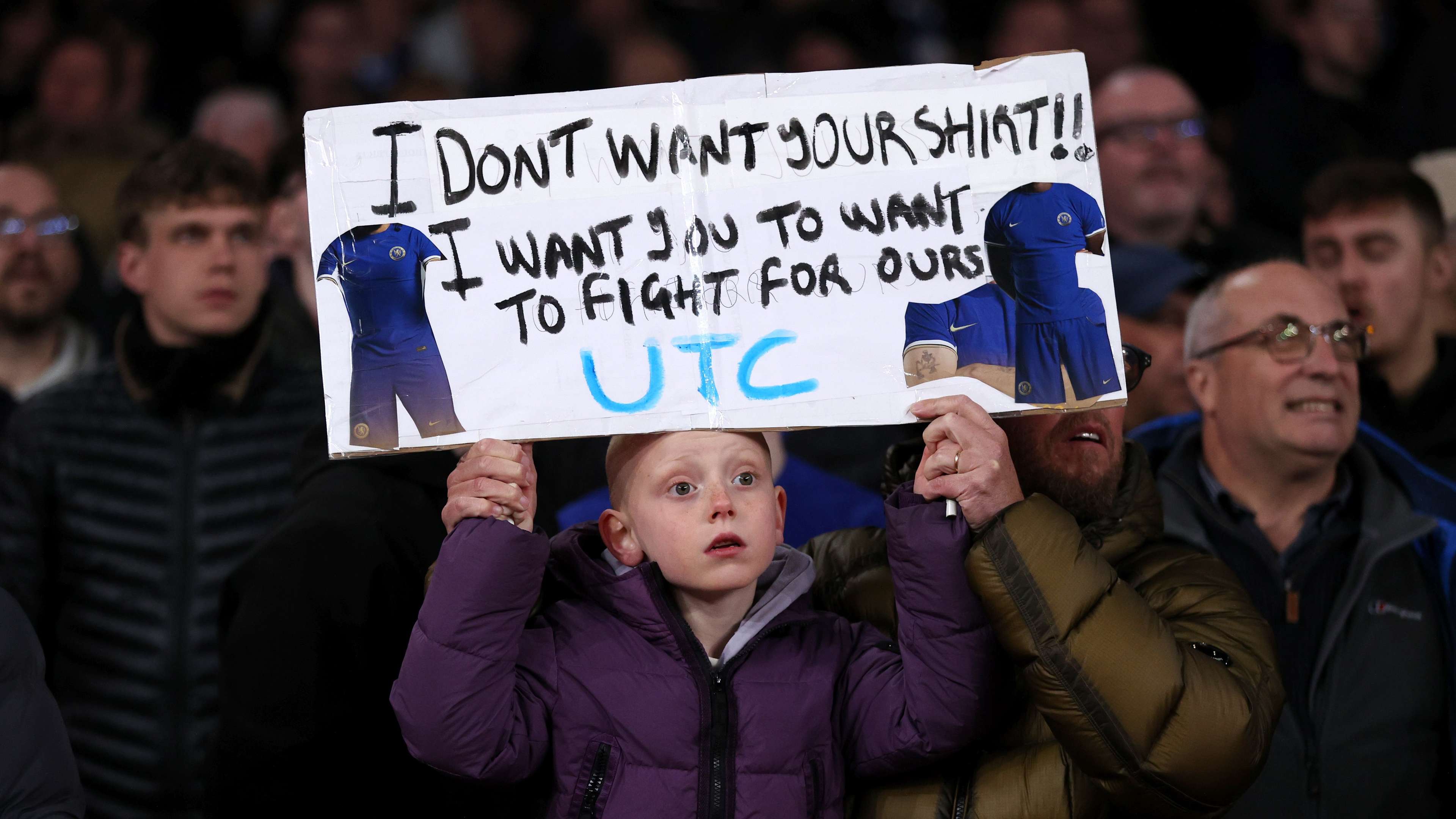 Chelsea fan banner