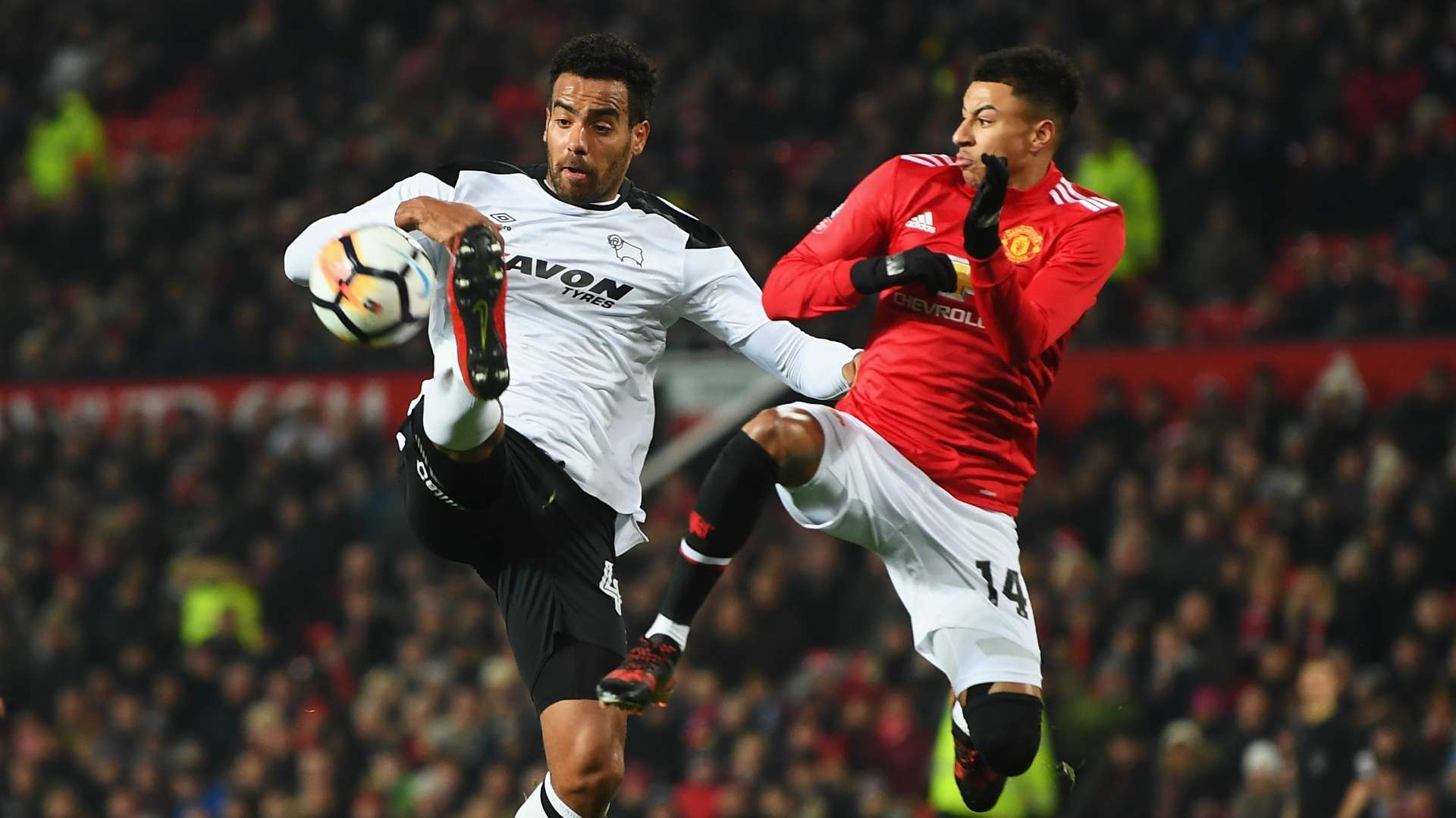 Jesse Lingard Tom Huddlestone Manchester United Derby County