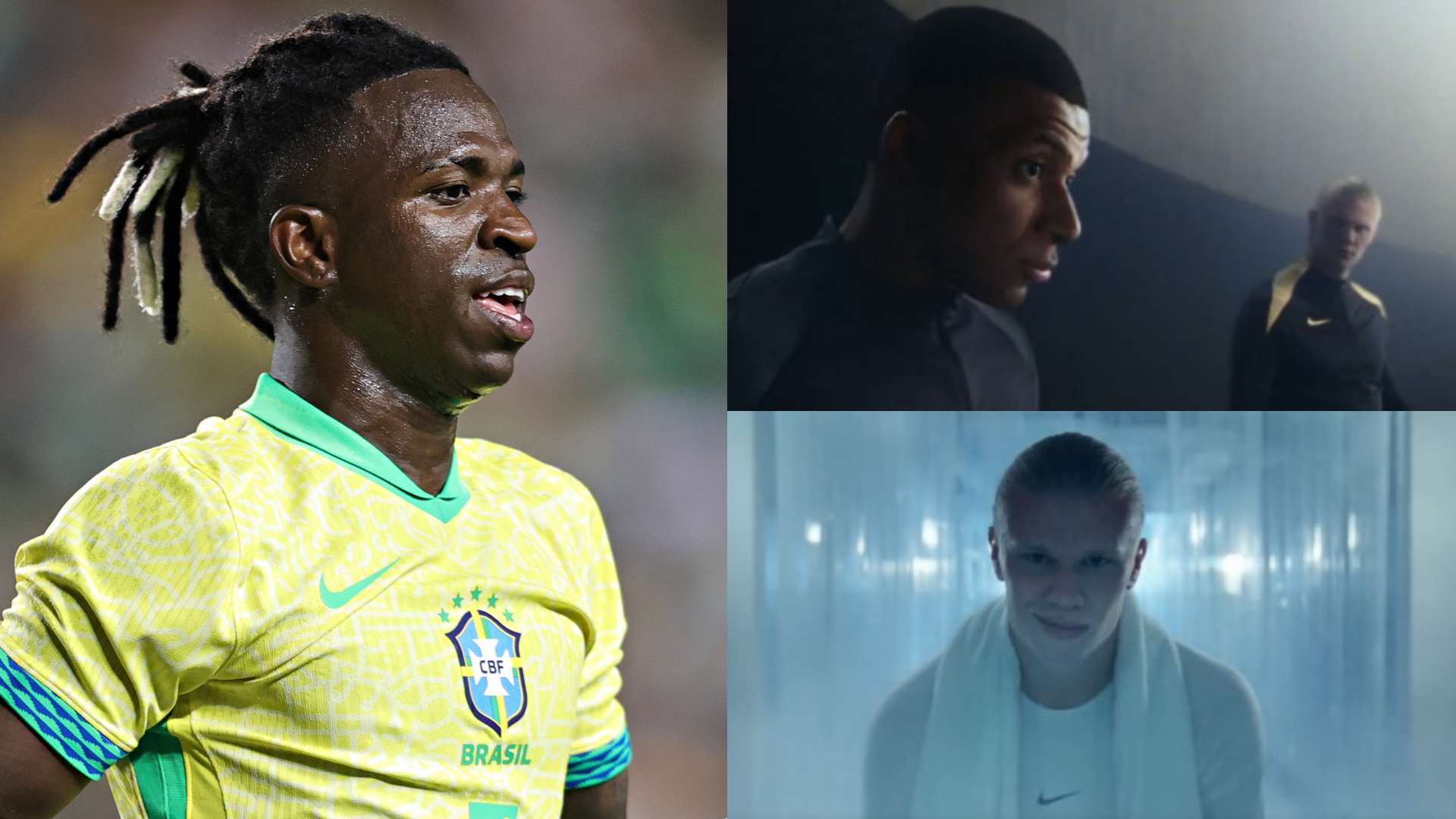 Vinicius Junior Erling Haaland Kylian Mbappe Nike advert