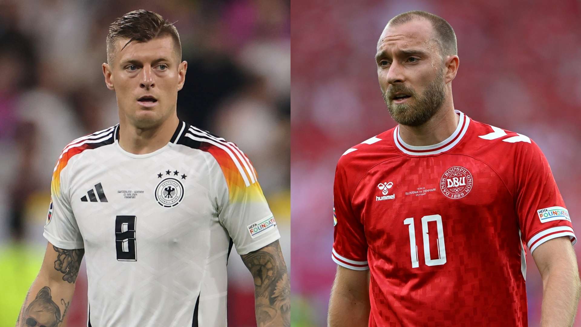 Toni Kroos Germany Christian Eriksen Denmark