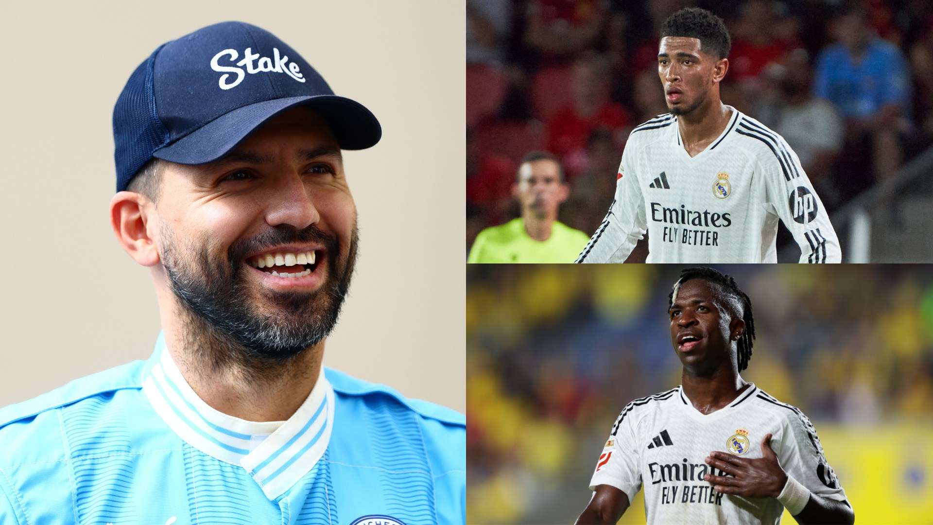 Sergio Aguero, Jude Bellingham, and Vinicius Junior