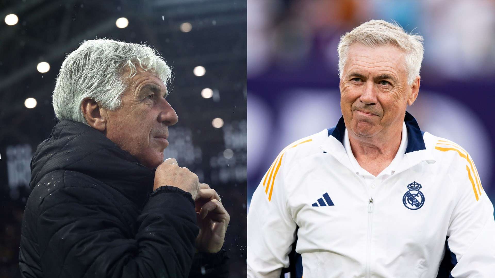 Gasperini e Ancelotti (Atalanta-Real Madrid)