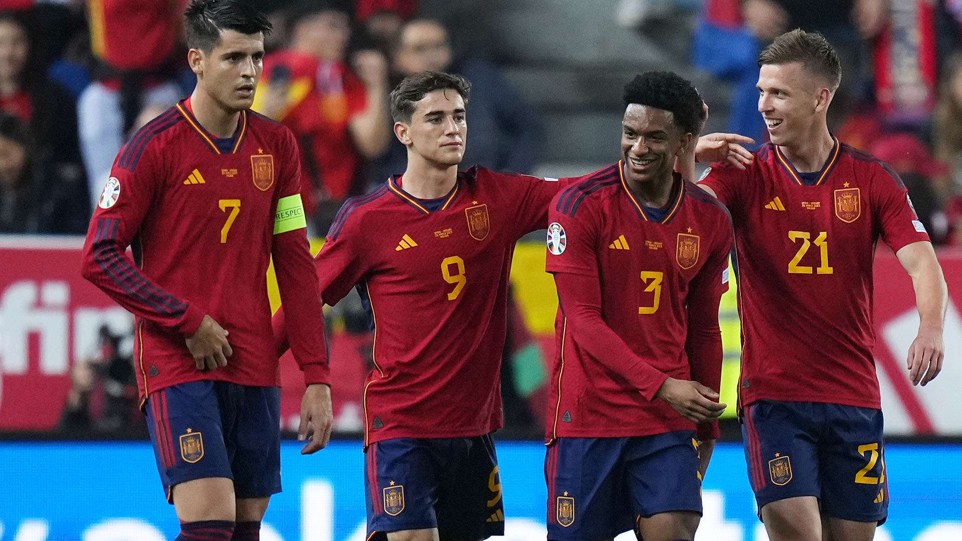 Spain celebrate Dani Olmo 2023