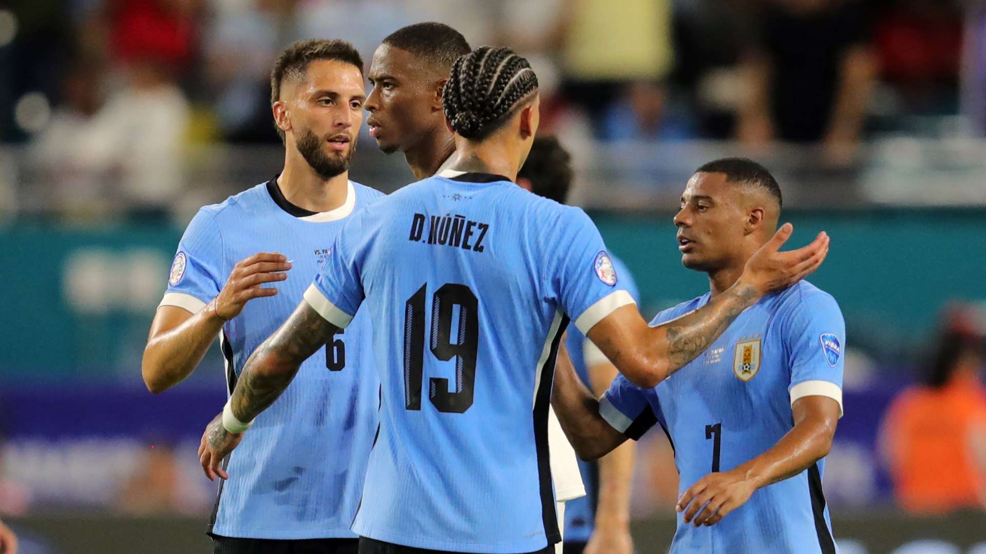 Darwin Nunez & Uruguay celebrating at Copa America 2024