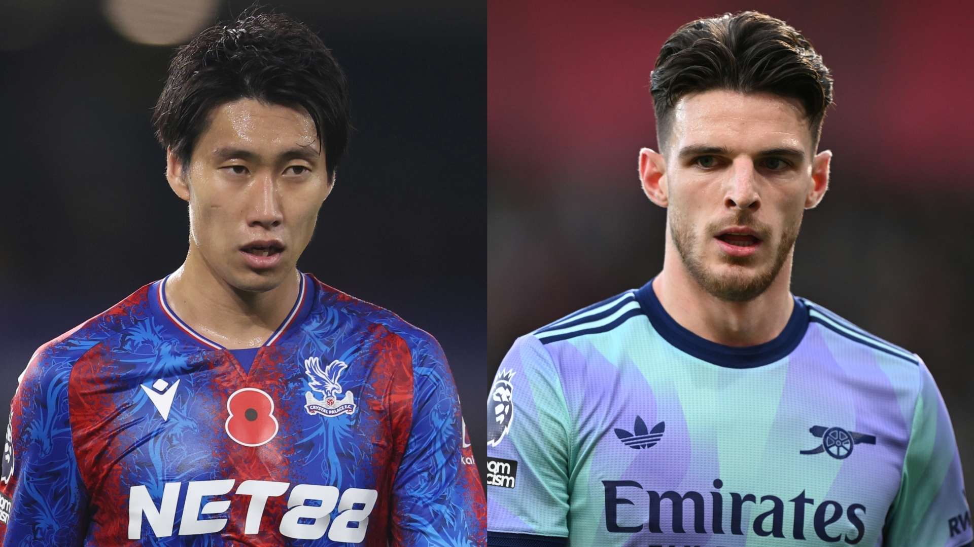 Daichi Kamada Crystal Palace Declan Rice Arsenal