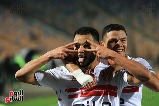 احتفال نبيل عماد دونجا لاعب الزمالك (1)